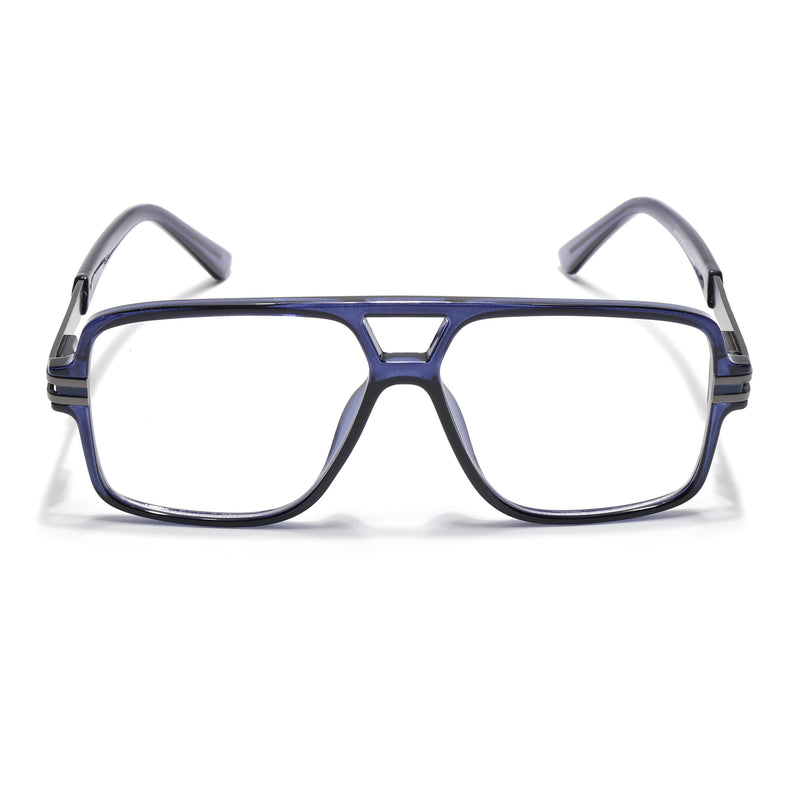 EyeJack Titex Blue Wayfarer Eyeglasses for Men & Women (18905CL290-C10)
