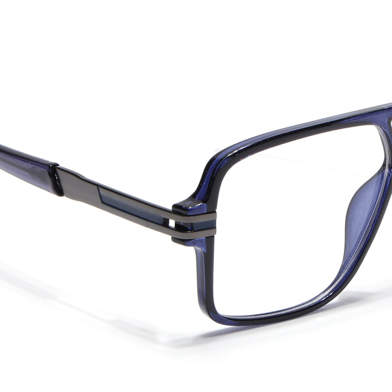 EyeJack Titex Blue Wayfarer Eyeglasses for Men & Women (18905CL290-C10)
