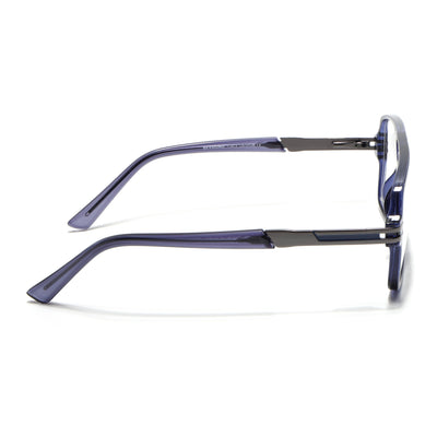 EyeJack Titex Blue Wayfarer Eyeglasses for Men & Women (18905CL290-C10)