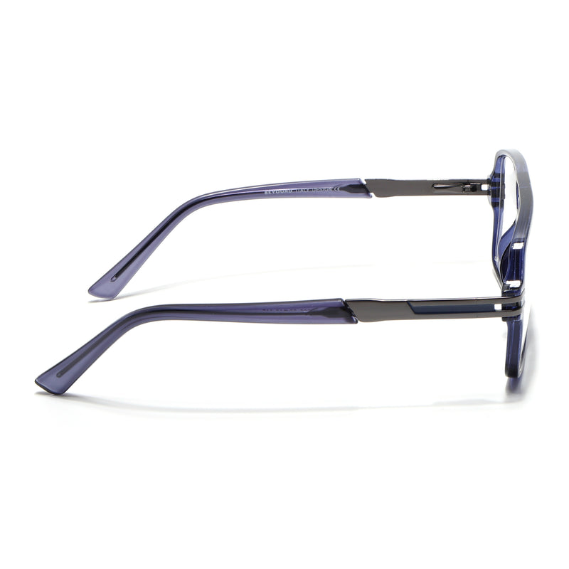 EyeJack Titex Blue Wayfarer Eyeglasses for Men & Women (18905CL290-C10)