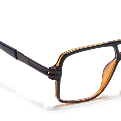 EyeJack Titex Demi Brown Wayfarer Eyeglasses for Men & Women (18905CL291-C11)