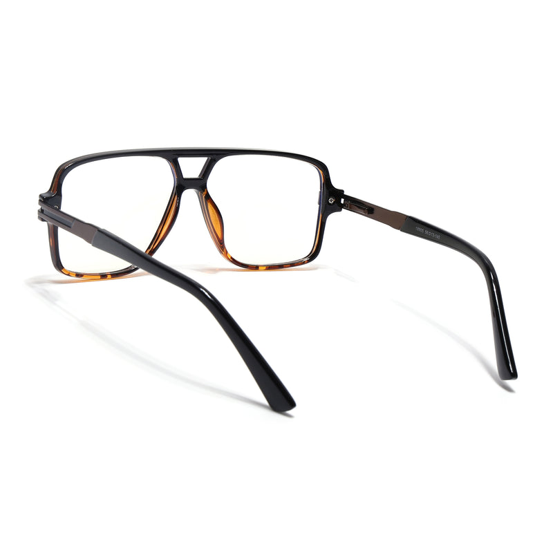 EyeJack Titex Demi Brown Wayfarer Eyeglasses for Men & Women (18905CL291-C11)