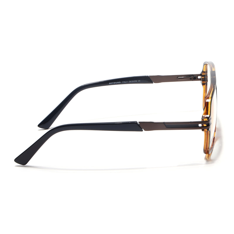 EyeJack Titex Demi Brown Wayfarer Eyeglasses for Men & Women (18905CL291-C11)