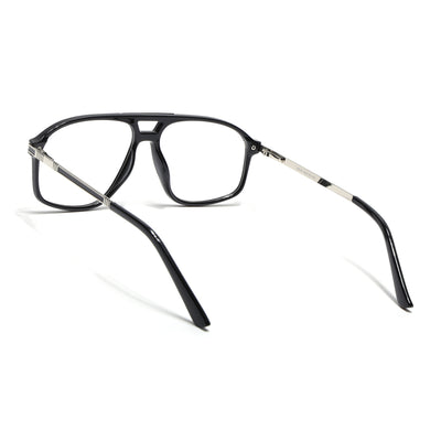 EyeJack Titex Shine Black & Silver Aviator Eyeglasses for Men & Women (18906CL293-C2)