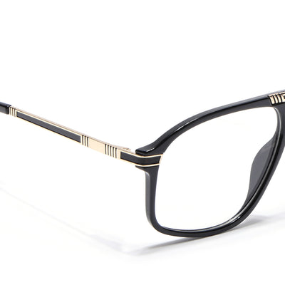 EyeJack Titex Shine Black & Golden Aviator Eyeglasses for Men & Women (18906CL294-C3)