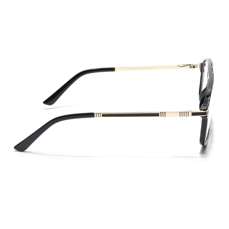 EyeJack Titex Shine Black & Golden Aviator Eyeglasses for Men & Women (18906CL294-C3)
