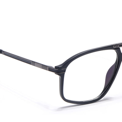 EyeJack Titex Matt Black & Grey Aviator Eyeglasses for Men & Women (18906CL295-C4)