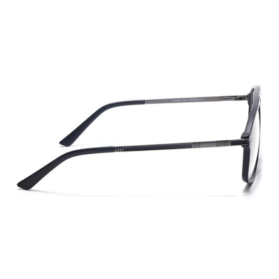EyeJack Titex Matt Black & Grey Aviator Eyeglasses for Men & Women (18906CL295-C4)
