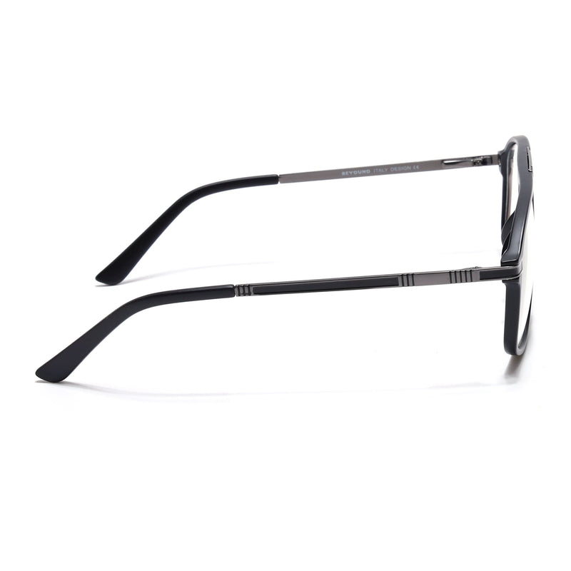 EyeJack Titex Matt Black & Grey Aviator Eyeglasses for Men & Women (18906CL295-C4)