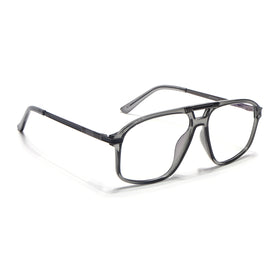 EyeJack Titex Shine Grey Aviator Eyeglasses for Men & Women (18906CL296-C5)