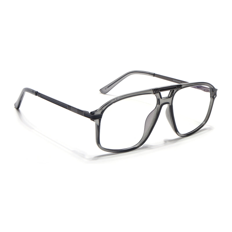 EyeJack Titex Shine Grey Aviator Eyeglasses for Men & Women (18906CL296-C5)