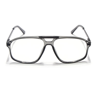 EyeJack Titex Shine Grey Aviator Eyeglasses for Men & Women (18906CL296-C5)