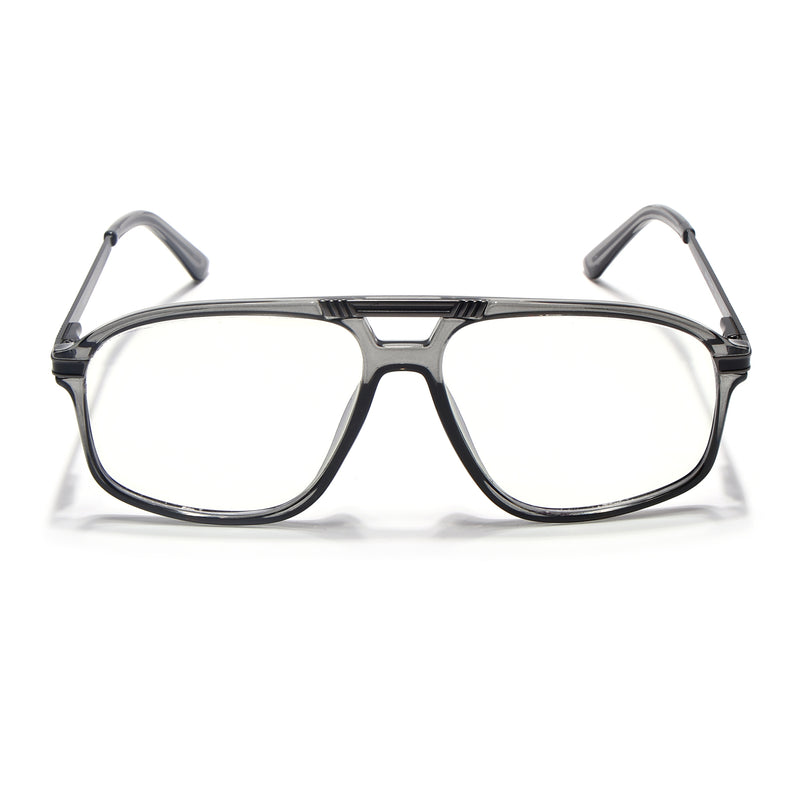 EyeJack Titex Shine Grey Aviator Eyeglasses for Men & Women (18906CL296-C5)