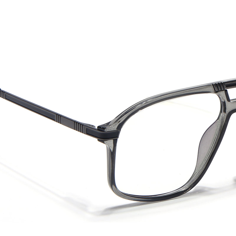 EyeJack Titex Shine Grey Aviator Eyeglasses for Men & Women (18906CL296-C5)