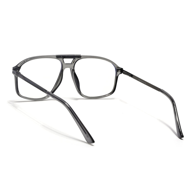EyeJack Titex Shine Grey Aviator Eyeglasses for Men & Women (18906CL296-C5)