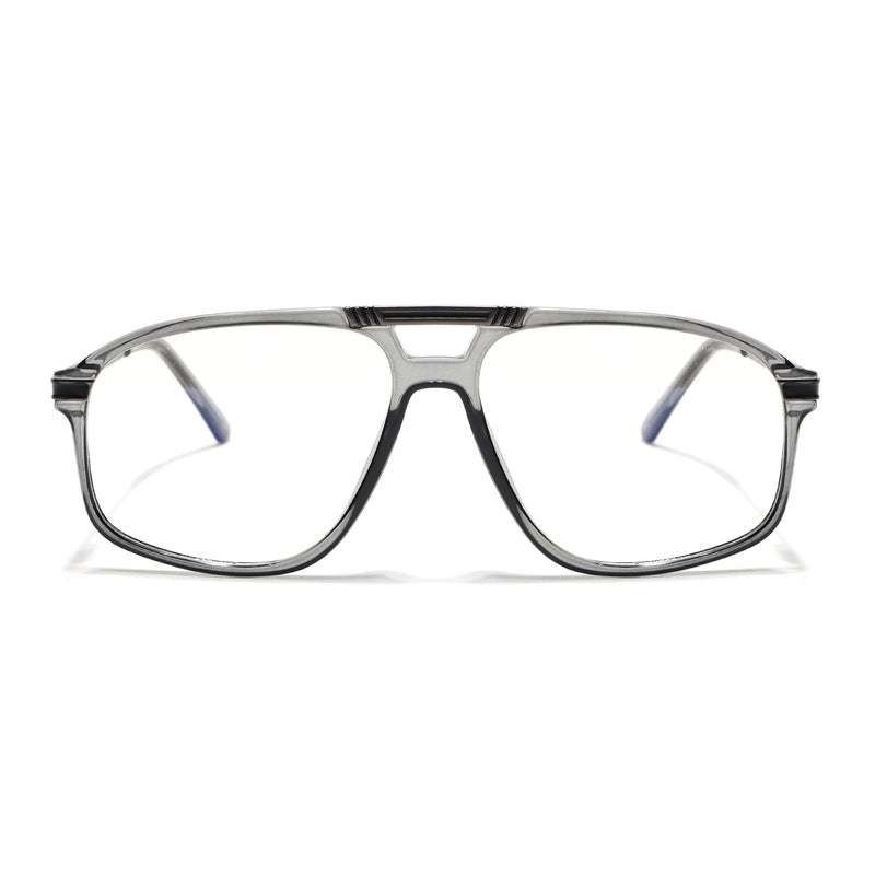 EyeJack Titex Shine Grey Aviator Eyeglasses for Men & Women (18906CL296-C5)