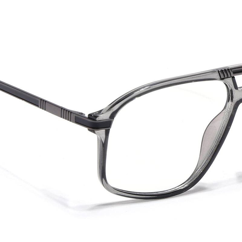 EyeJack Titex Shine Grey Aviator Eyeglasses for Men & Women (18906CL296-C5)