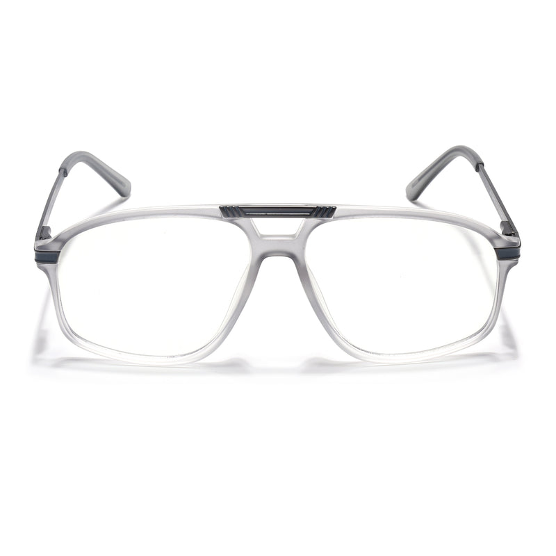 EyeJack Titex Matt Grey Aviator Eyeglasses for Men & Women (18906CL297-C6)