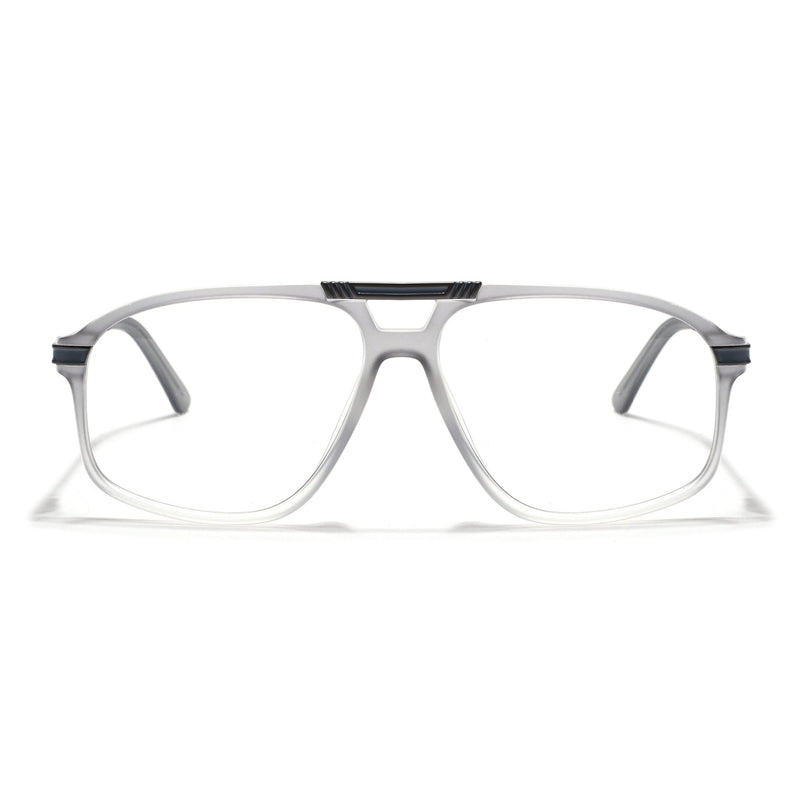 EyeJack Titex Matt Grey Aviator Eyeglasses for Men & Women (18906CL297-C6)