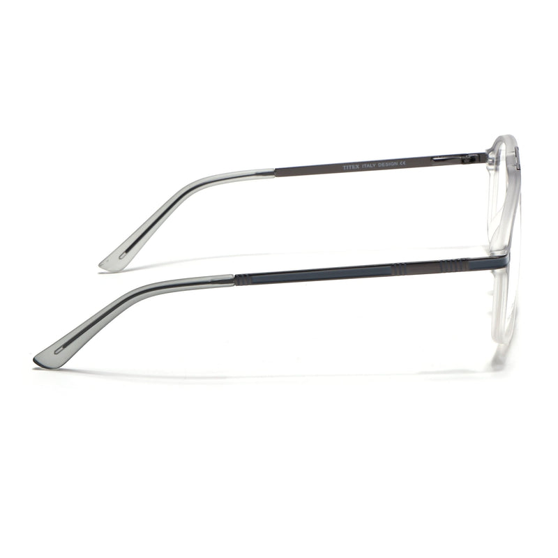 EyeJack Titex Matt Grey Aviator Eyeglasses for Men & Women (18906CL297-C6)