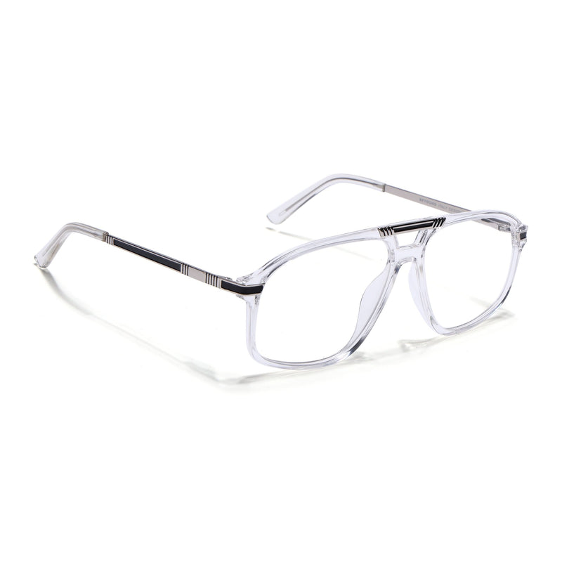 EyeJack Titex Transparent Aviator Eyeglasses for Men & Women (18906CL298-C7)