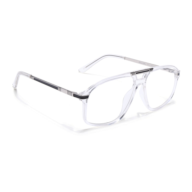EyeJack Titex Transparent Aviator Eyeglasses for Men & Women (18906CL298-C7)