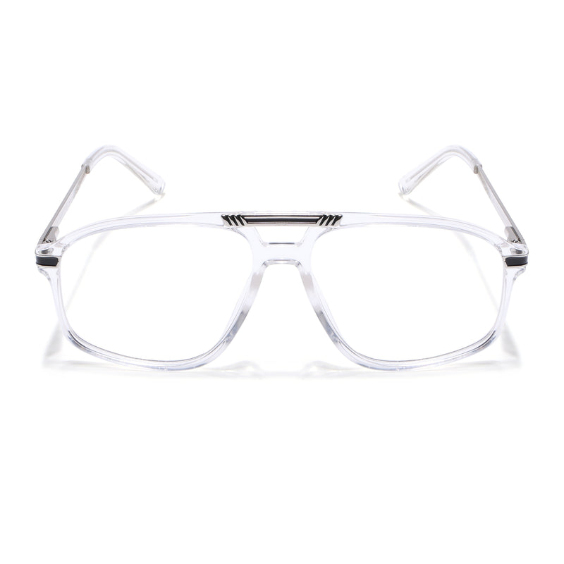 EyeJack Titex Transparent Aviator Eyeglasses for Men & Women (18906CL298-C7)