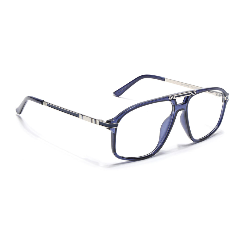 EyeJack Titex Blue Aviator Eyeglasses for Men & Women (18906CL301-C10)