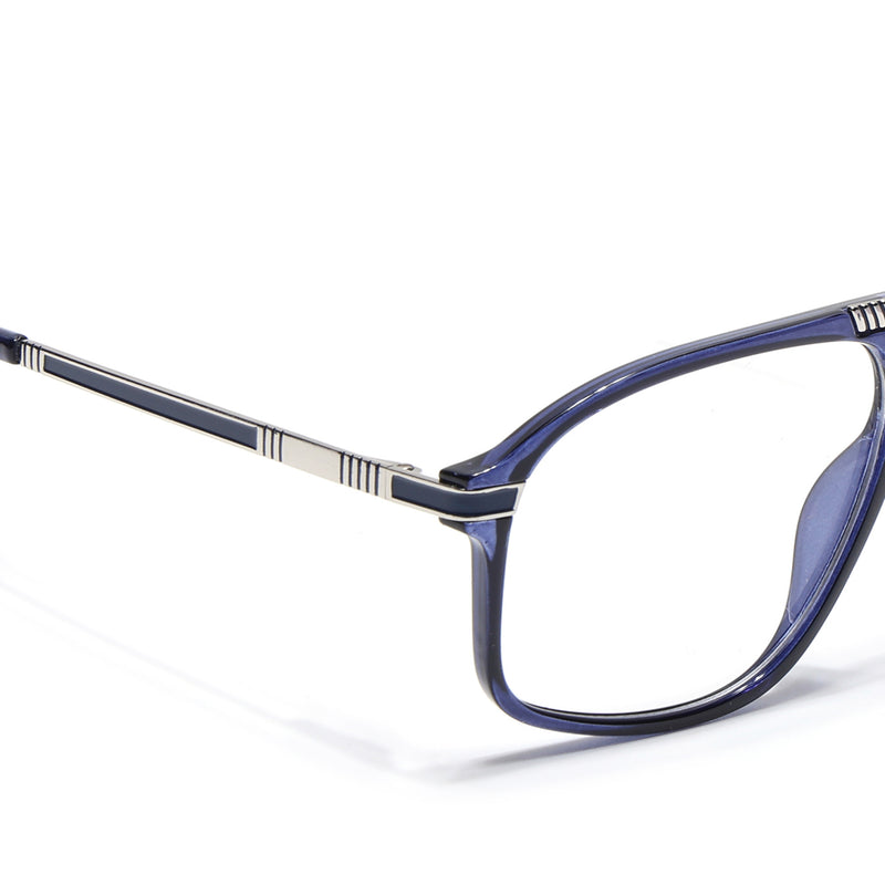 EyeJack Titex Blue Aviator Eyeglasses for Men & Women (18906CL301-C10)