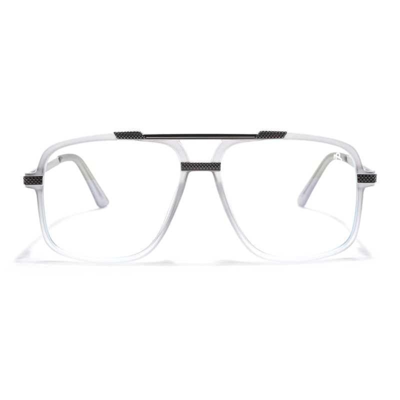 EyeJack Titex Matt Grey Wayfarer Eyeglasses for Men & Women (18907CL308-C6)