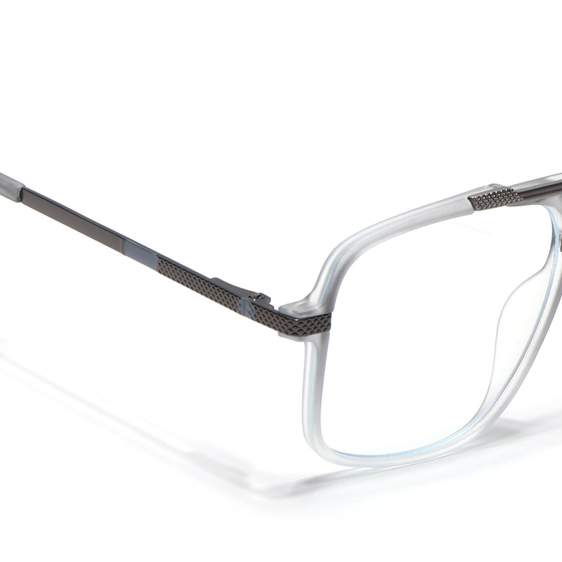 EyeJack Titex Matt Grey Wayfarer Eyeglasses for Men & Women (18907CL308-C6)