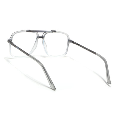 EyeJack Titex Matt Grey Wayfarer Eyeglasses for Men & Women (18907CL308-C6)