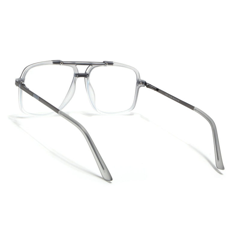 EyeJack Titex Matt Grey Wayfarer Eyeglasses for Men & Women (18907CL308-C6)