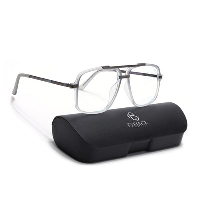 EyeJack Titex Matt Grey Wayfarer Eyeglasses for Men & Women (18907CL308-C6)