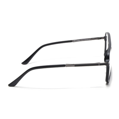 EyeJack Titex Matt Black & Grey Wayfarer Eyeglasses for Men & Women (18908CL317-C4)
