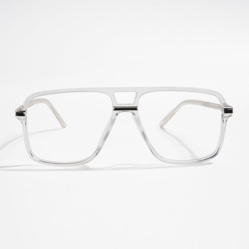 EyeJack Titex Transparent Wayfarer Eyeglasses for Men & Women (18908CL320-C7)
