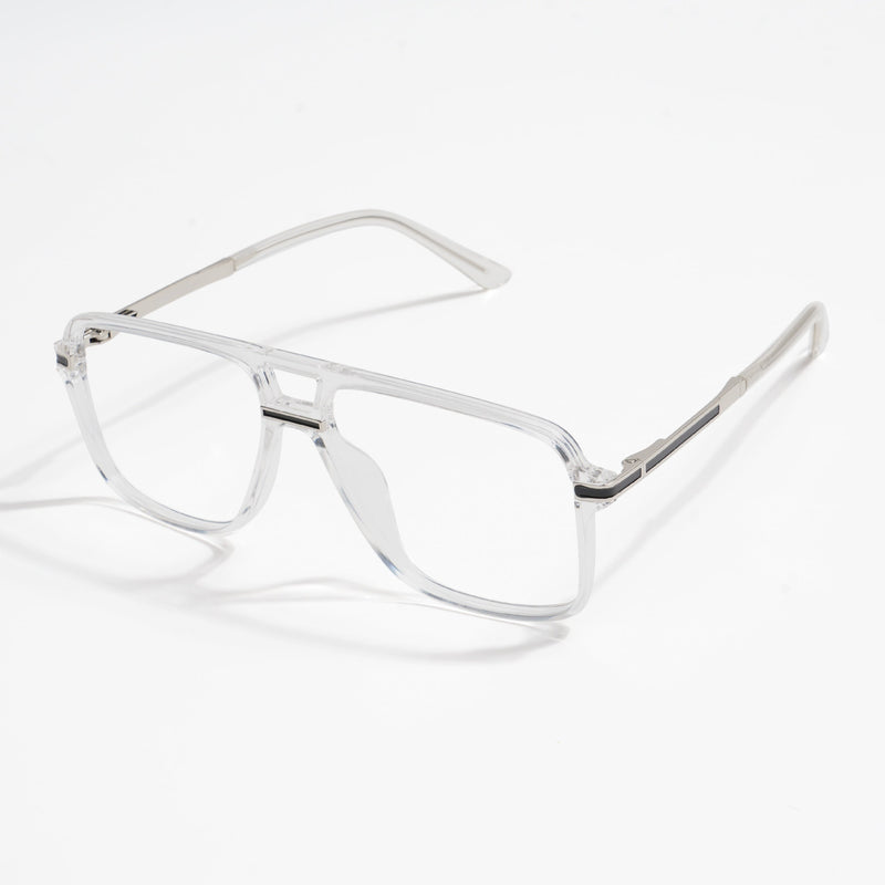 EyeJack Titex Transparent Wayfarer Eyeglasses for Men & Women (18908CL320-C7)