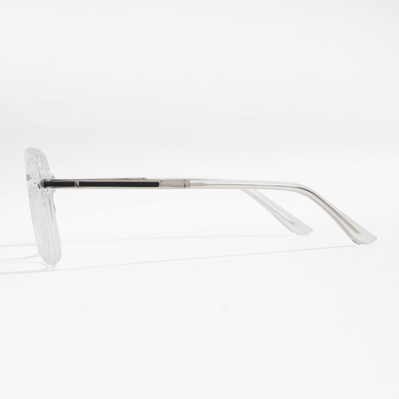 EyeJack Titex Transparent Wayfarer Eyeglasses for Men & Women (18908CL320-C7)
