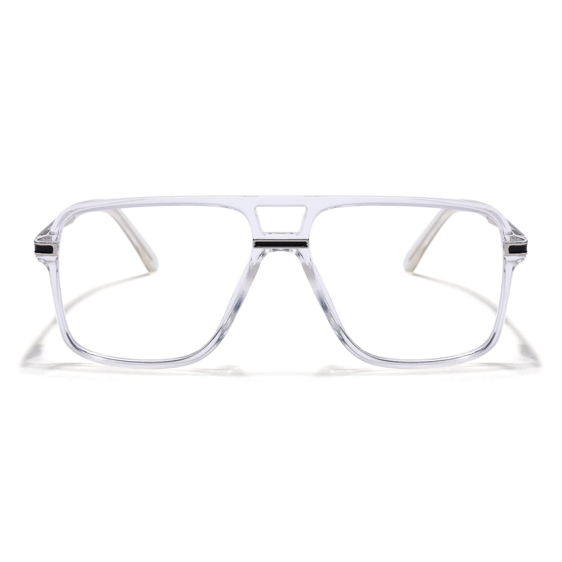 EyeJack Titex Transparent Wayfarer Eyeglasses for Men & Women (18908CL320-C7)