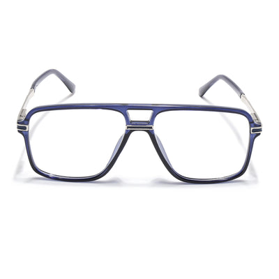 EyeJack Titex Blue Wayfarer Eyeglasses for Men & Women (18908CL323-C10)