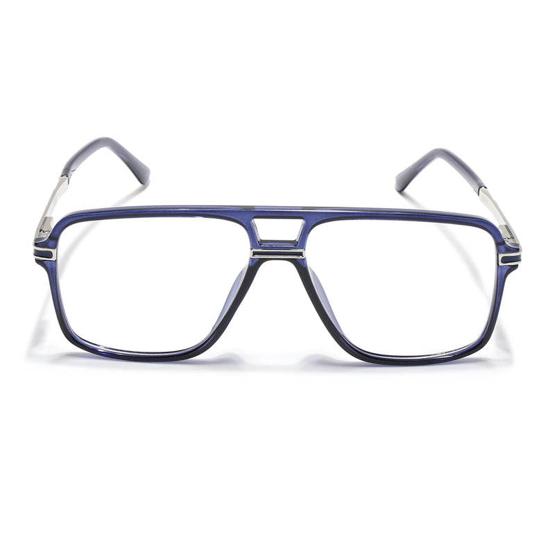 EyeJack Titex Blue Wayfarer Eyeglasses for Men & Women (18908CL323-C10)