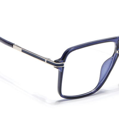 EyeJack Titex Blue Wayfarer Eyeglasses for Men & Women (18908CL323-C10)