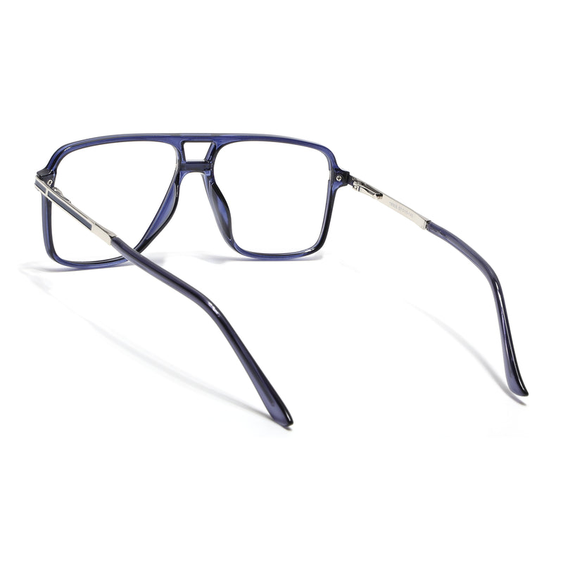 EyeJack Titex Blue Wayfarer Eyeglasses for Men & Women (18908CL323-C10)