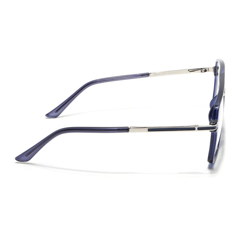 EyeJack Titex Blue Wayfarer Eyeglasses for Men & Women (18908CL323-C10)