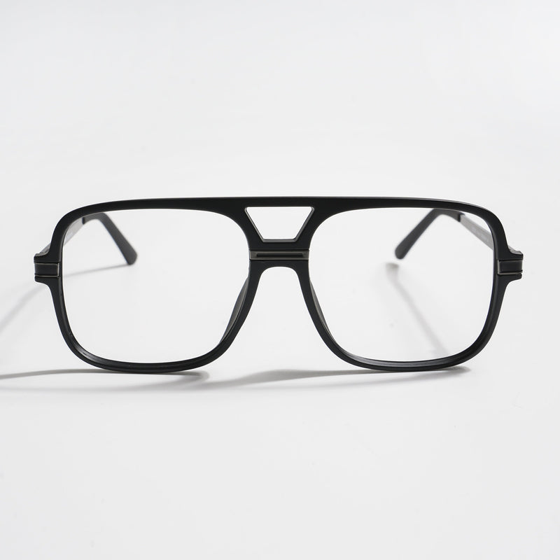 EyeJack Titex Matt Black & Grey Wayfarer Eyeglasses for Men & Women (18909CL328-C4)