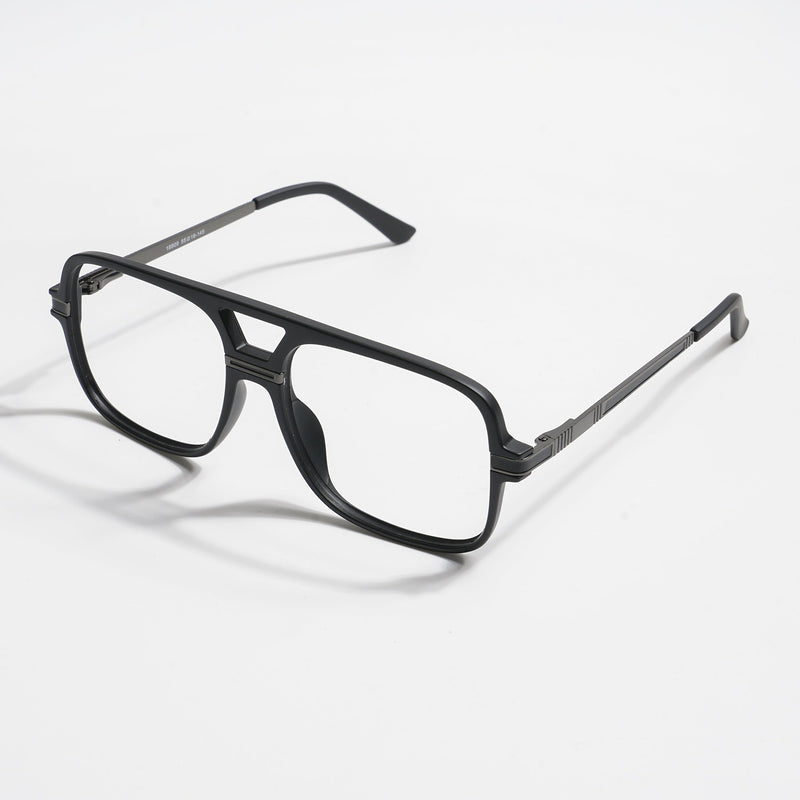 EyeJack Titex Matt Black & Grey Wayfarer Eyeglasses for Men & Women (18909CL328-C4)