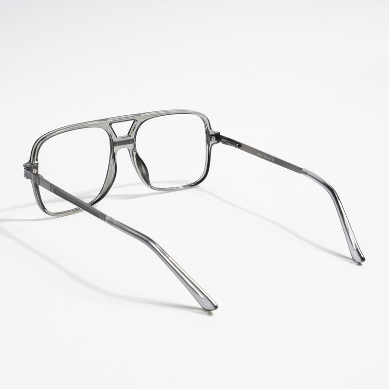 EyeJack Titex Shine Grey Wayfarer Eyeglasses for Men & Women (18909CL329-C5)