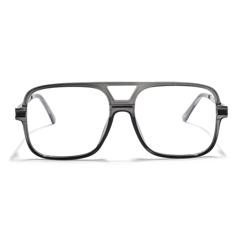 EyeJack Titex Shine Grey Wayfarer Eyeglasses for Men & Women (18909CL329-C5)