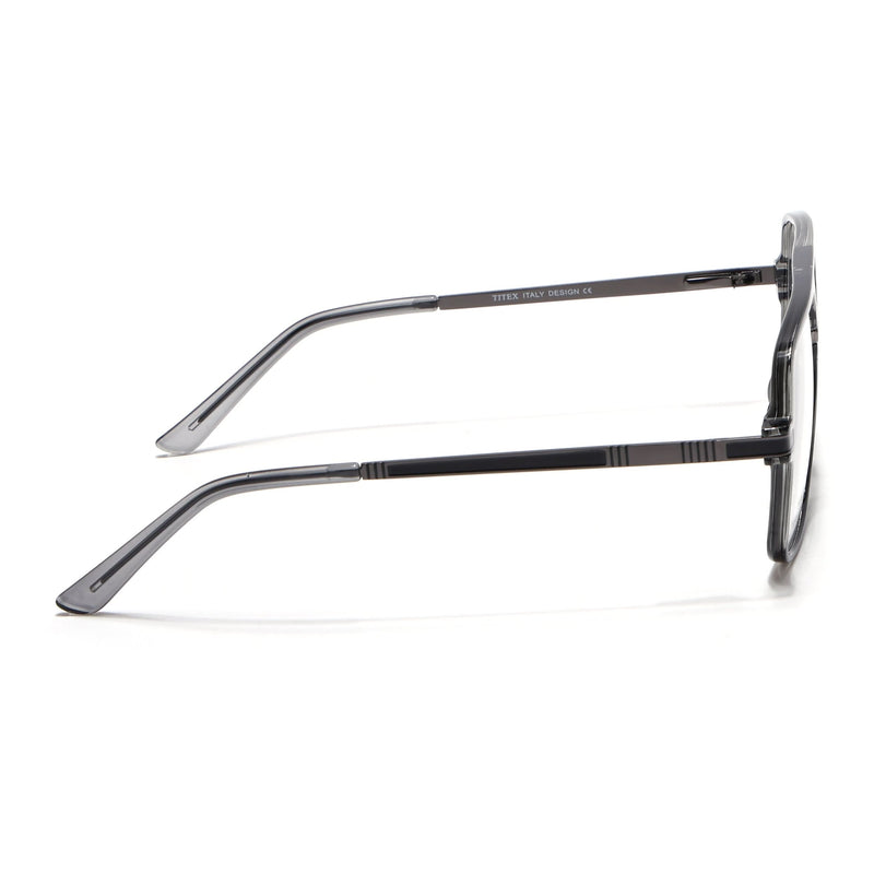 EyeJack Titex Shine Grey Wayfarer Eyeglasses for Men & Women (18909CL329-C5)