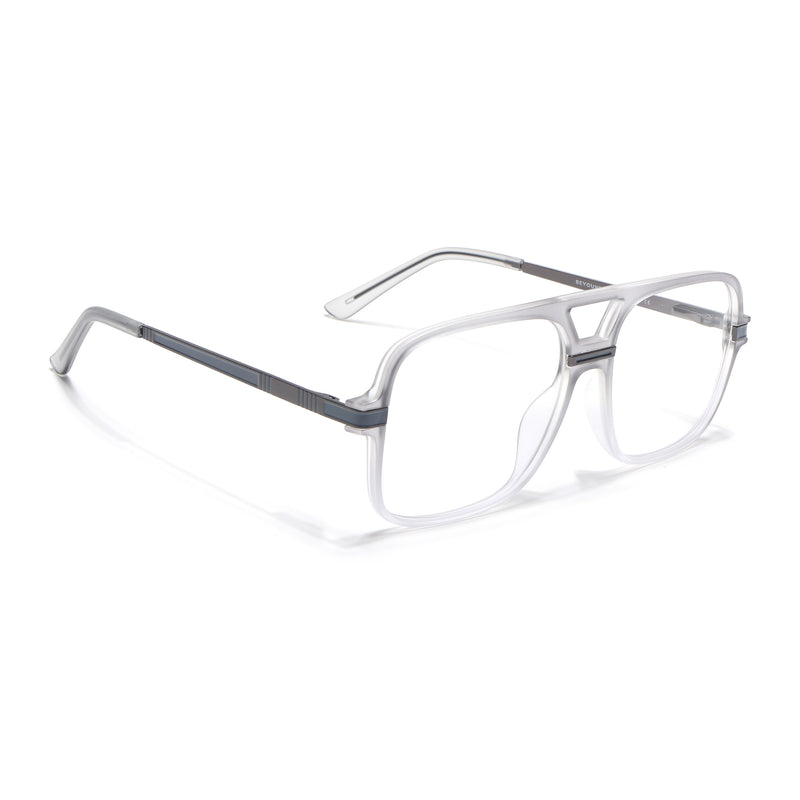 EyeJack Titex Matt Grey Wayfarer Eyeglasses for Men & Women (18909CL330-C6)